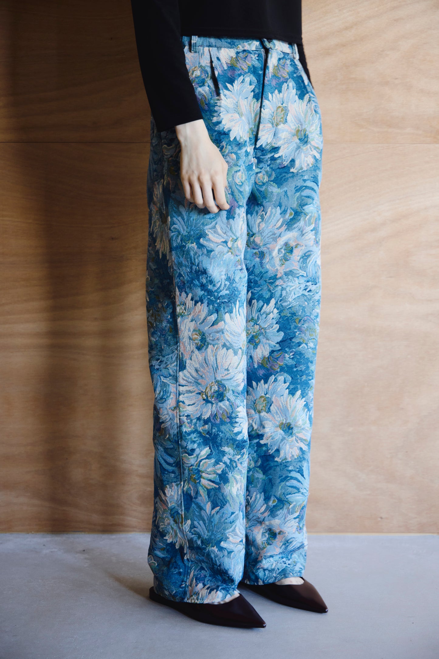 Jacquard Pants / BLUE -10月15-20日発送-