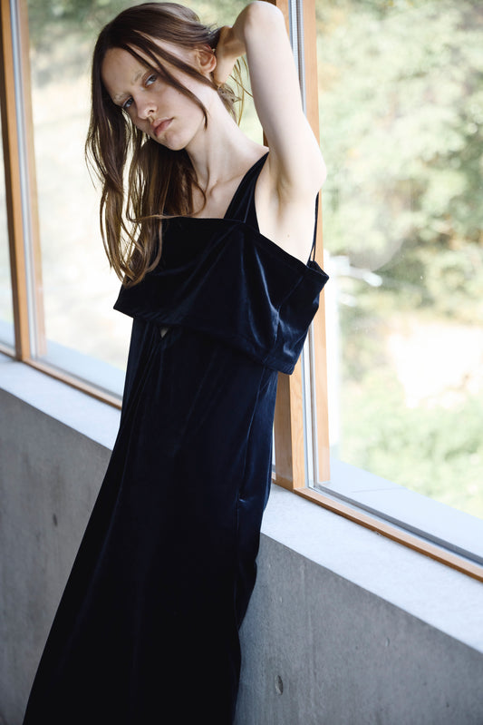 Velour Cami / BLACK -10月25-31日発送-