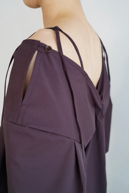 Typewriter Arrange Dress / BROWN -6月25-30日発送-