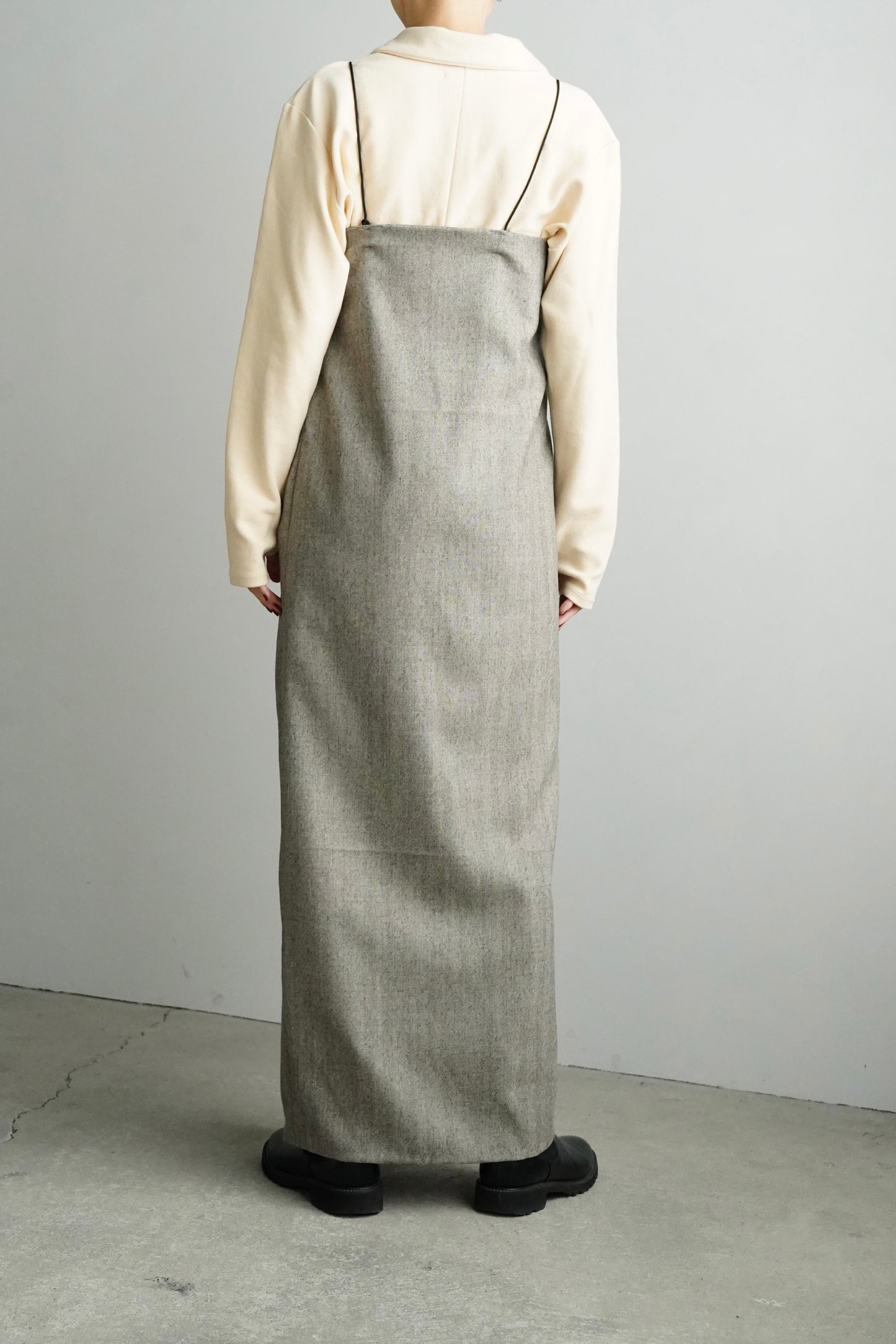 Herringbone Jump Skirt / BEIGE -1月8-10日発送-