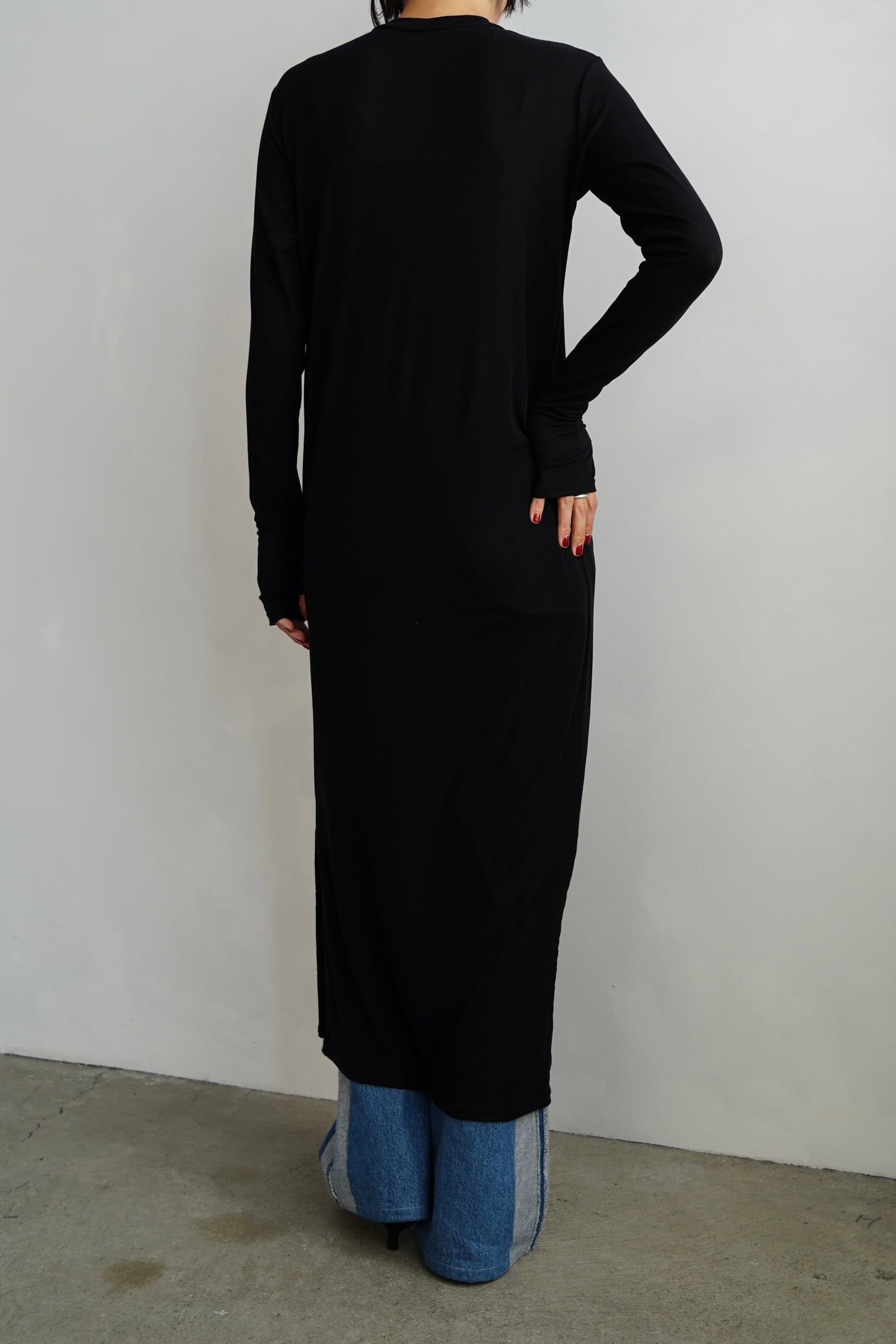 Smooth Sheer Onepiece / BLACK