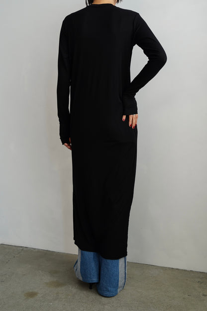 Smooth Sheer Onepiece / BLACK
