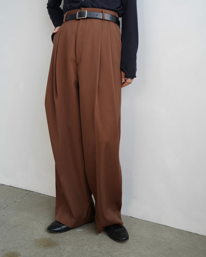 Wool Tuck Pants / BROWN -10月23日発送-