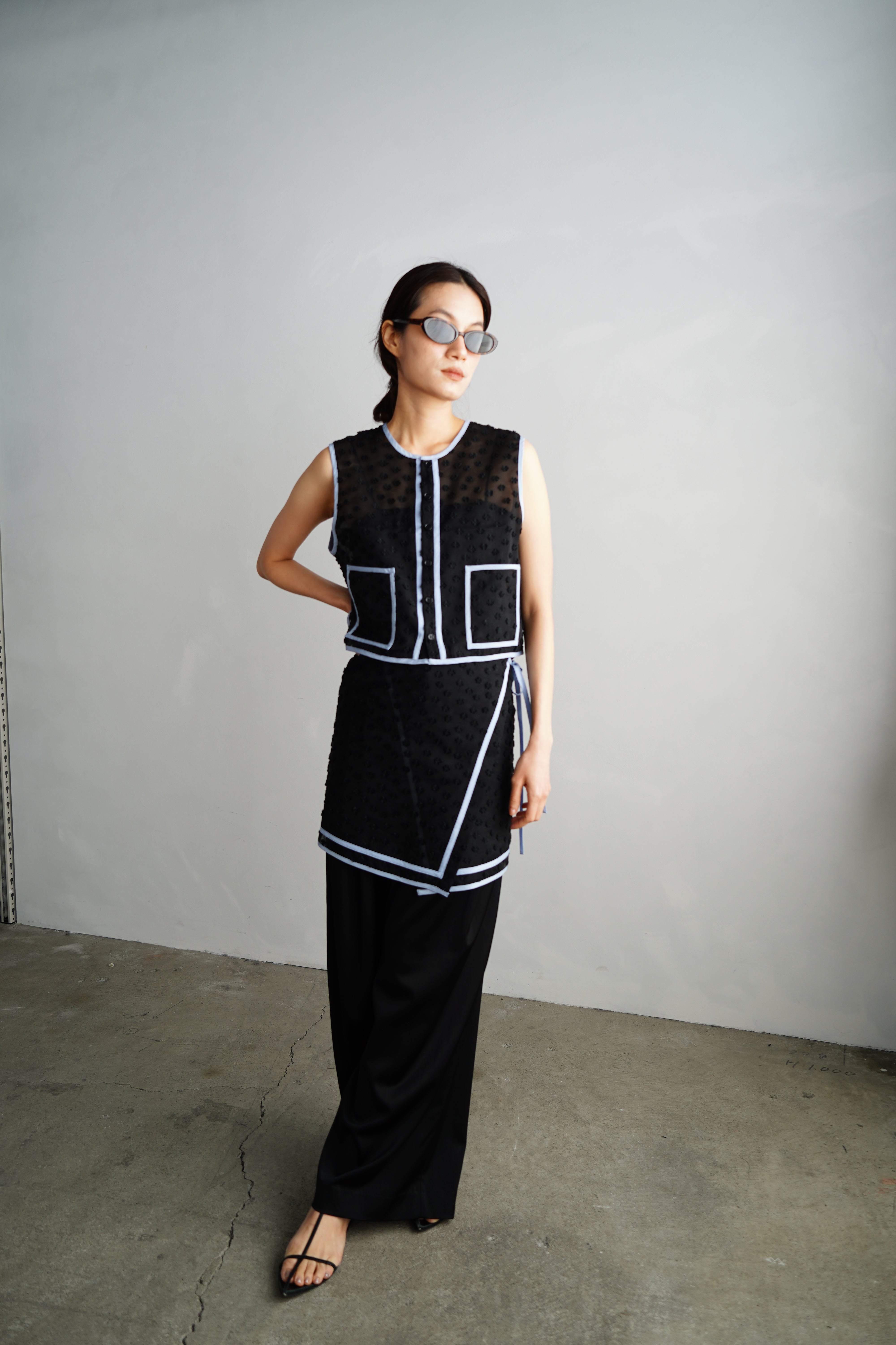 【正規品】LACE WRAP SKIRT WITH PANTS M ブラック Cut Lace Wrap Skirt / BLACK – &her