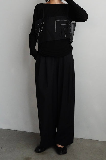 Organdy Draw Cami / BLACK -9月20-25日発送-