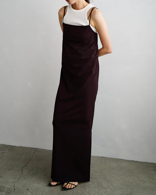 Stretch Jersey Dress / BROWN -4月30日発送-