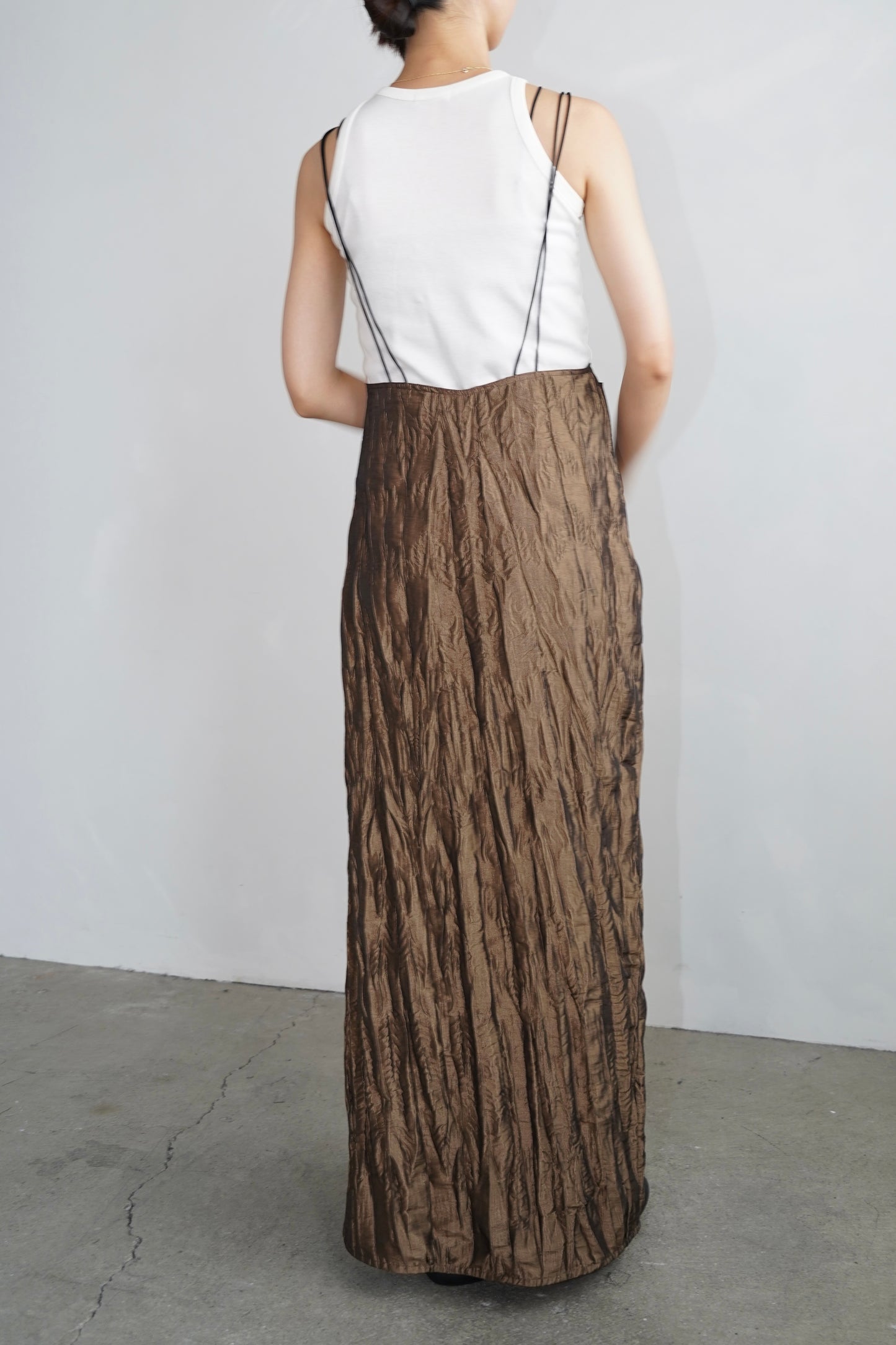 Washer Cami Dress / GOLD -8月10日発送-