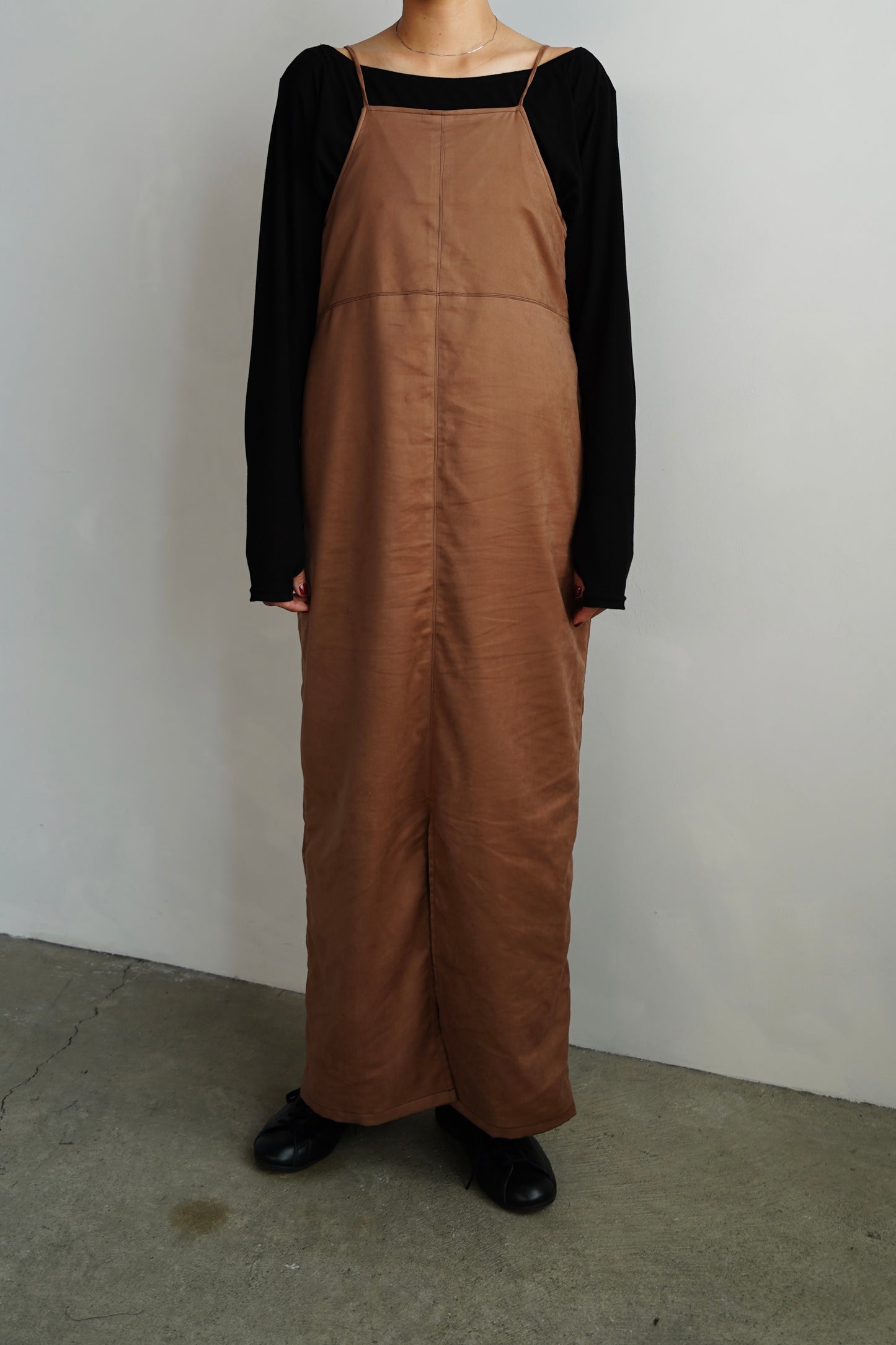 Soft Suede Dress / BROWN -10月20-25日発送-