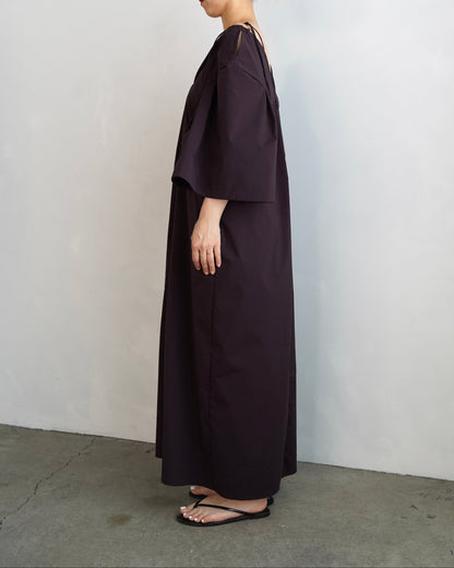 Typewriter Arrange Dress / BROWN -6月25-30日発送-