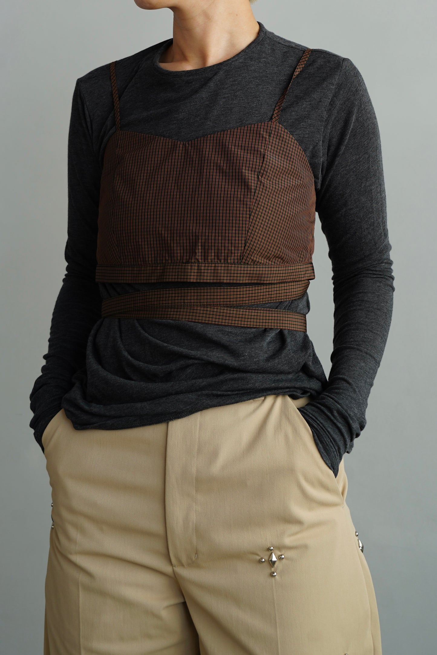Check Wrap Set / BROWN -9月8-10日発送-