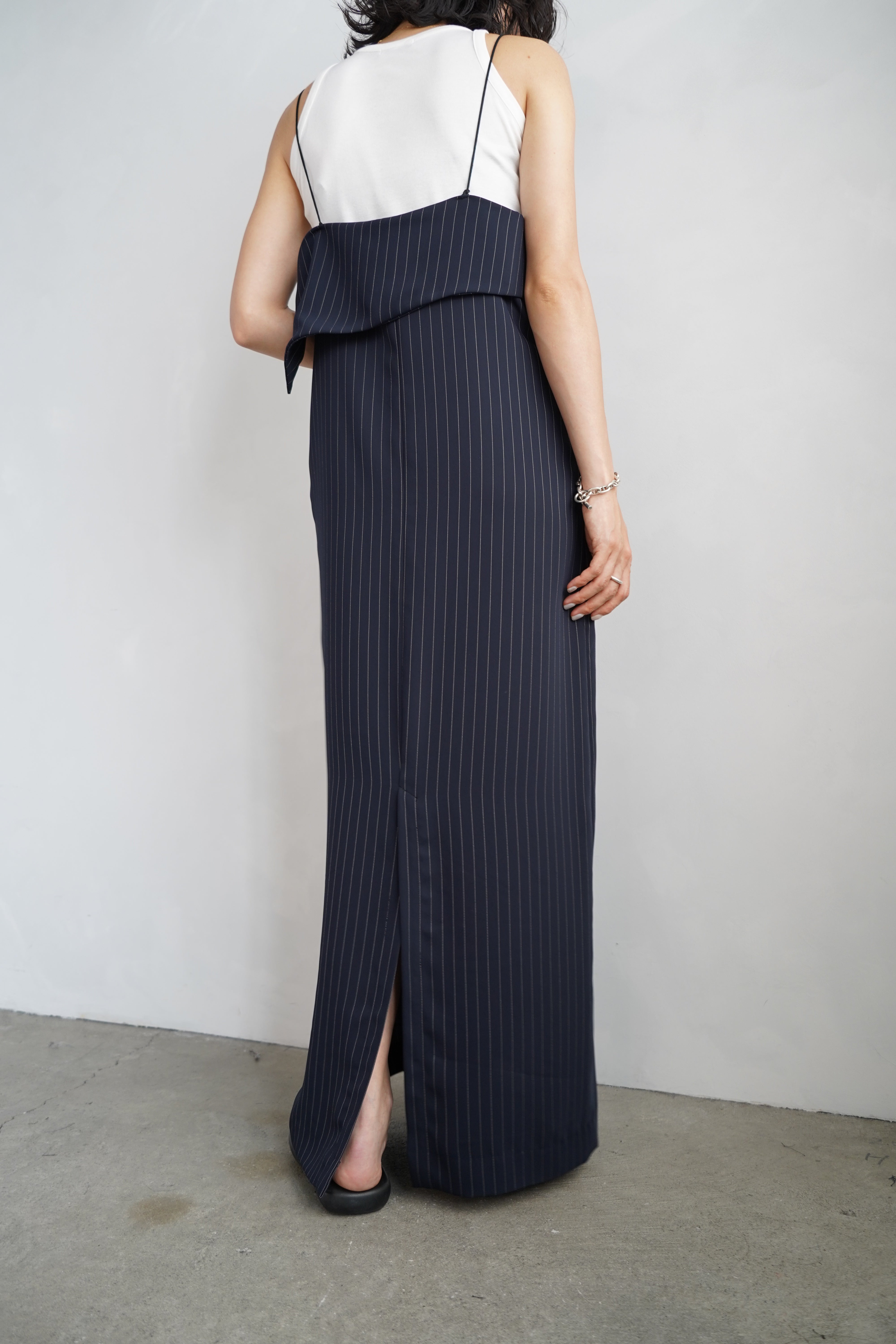 Layered Cami Dress / PINSTRIPE -6月25-30日発送- – &her