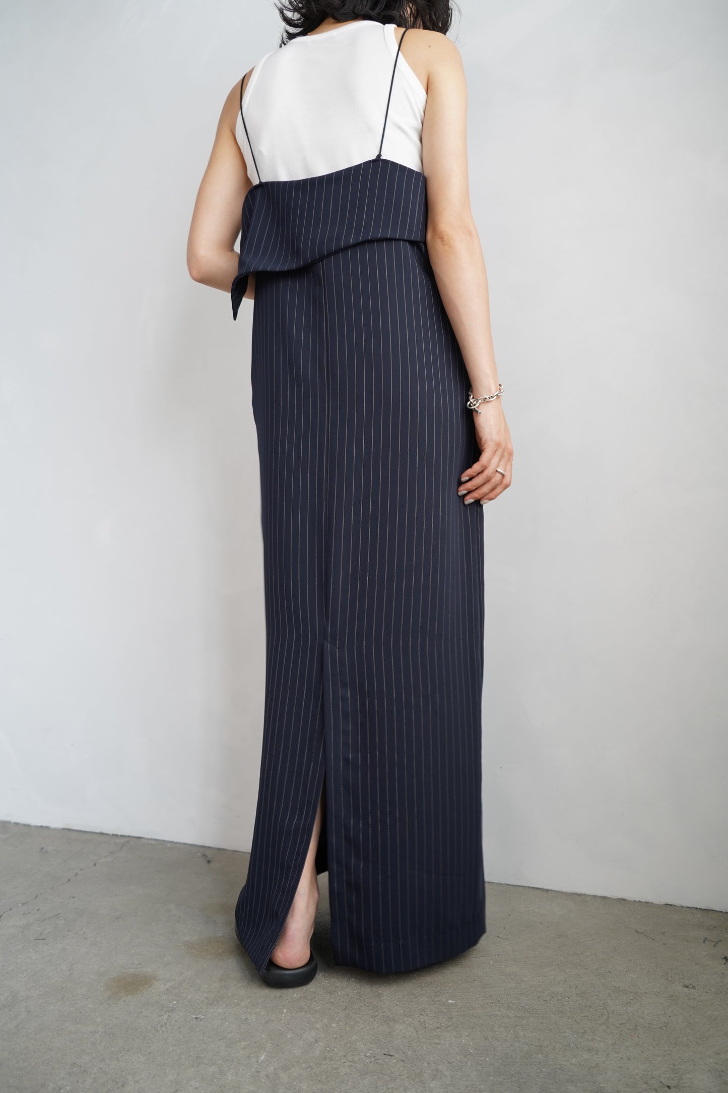 Layered Cami Dress / PINSTRIPE -6月25-30日発送-