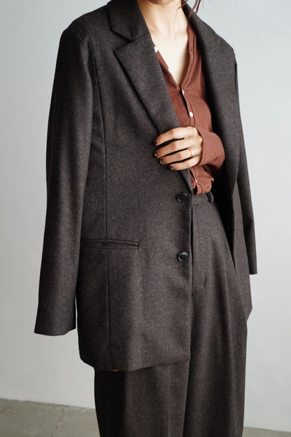 Wool Cashmere Jacket / BROWN -11月15-20日発送-