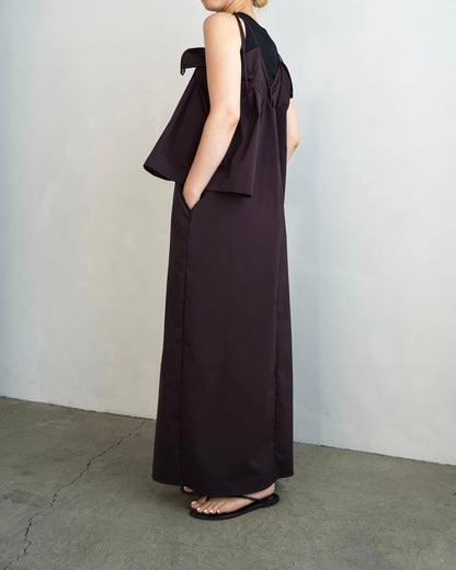 Typewriter Arrange Dress / BROWN -6月25-30日発送-