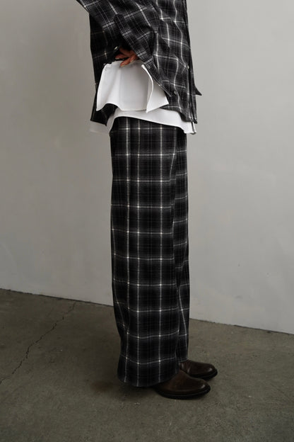 Overlay Check Pants / GRAY -10月13-16日発送-