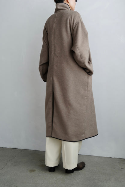 Piping Wool Coat / BROWN -11月上旬発送-