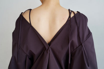 Typewriter Arrange Dress / BROWN -6月25-30日発送-