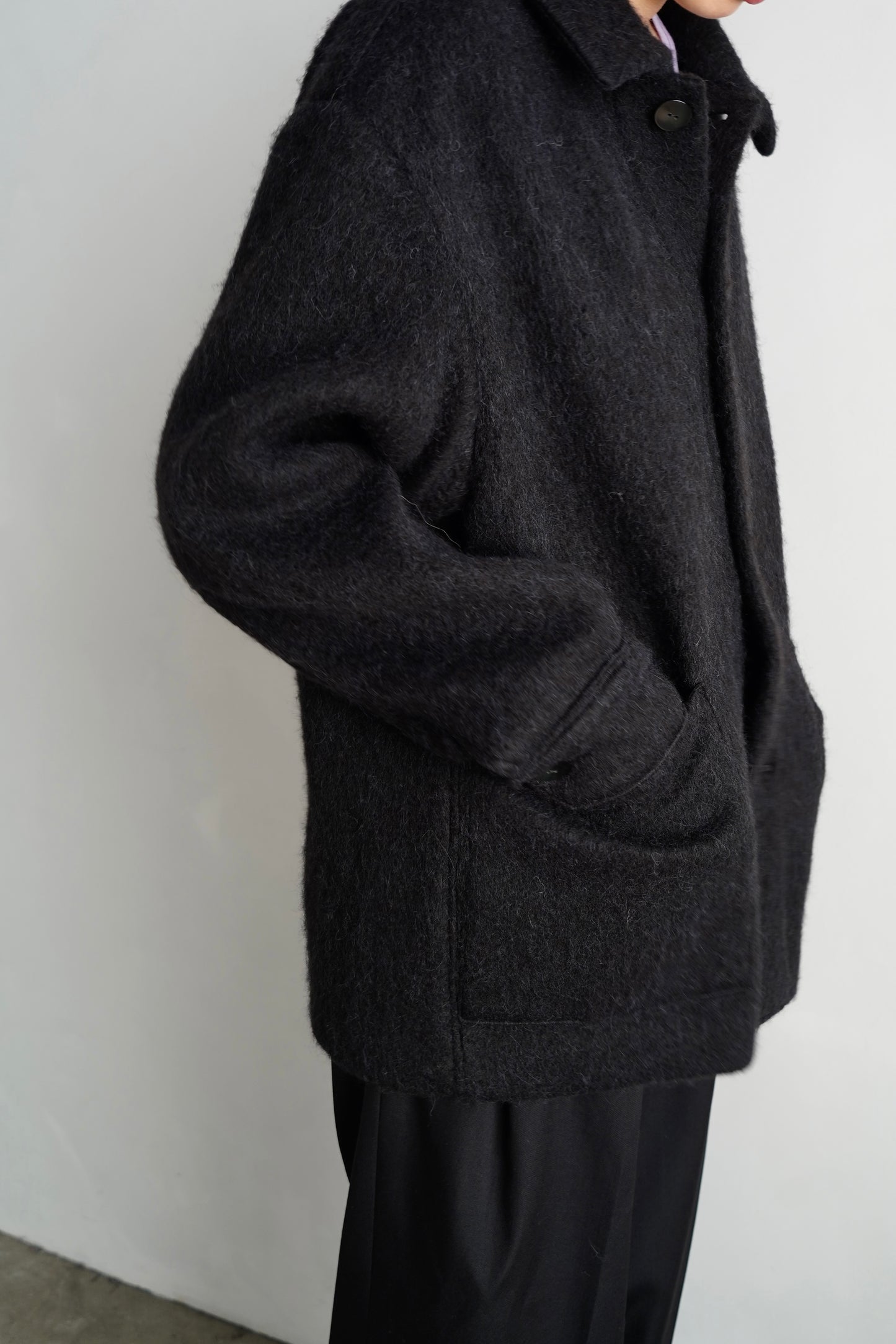 Soft Shaggy Jacket / BLACK -11月上旬発送-