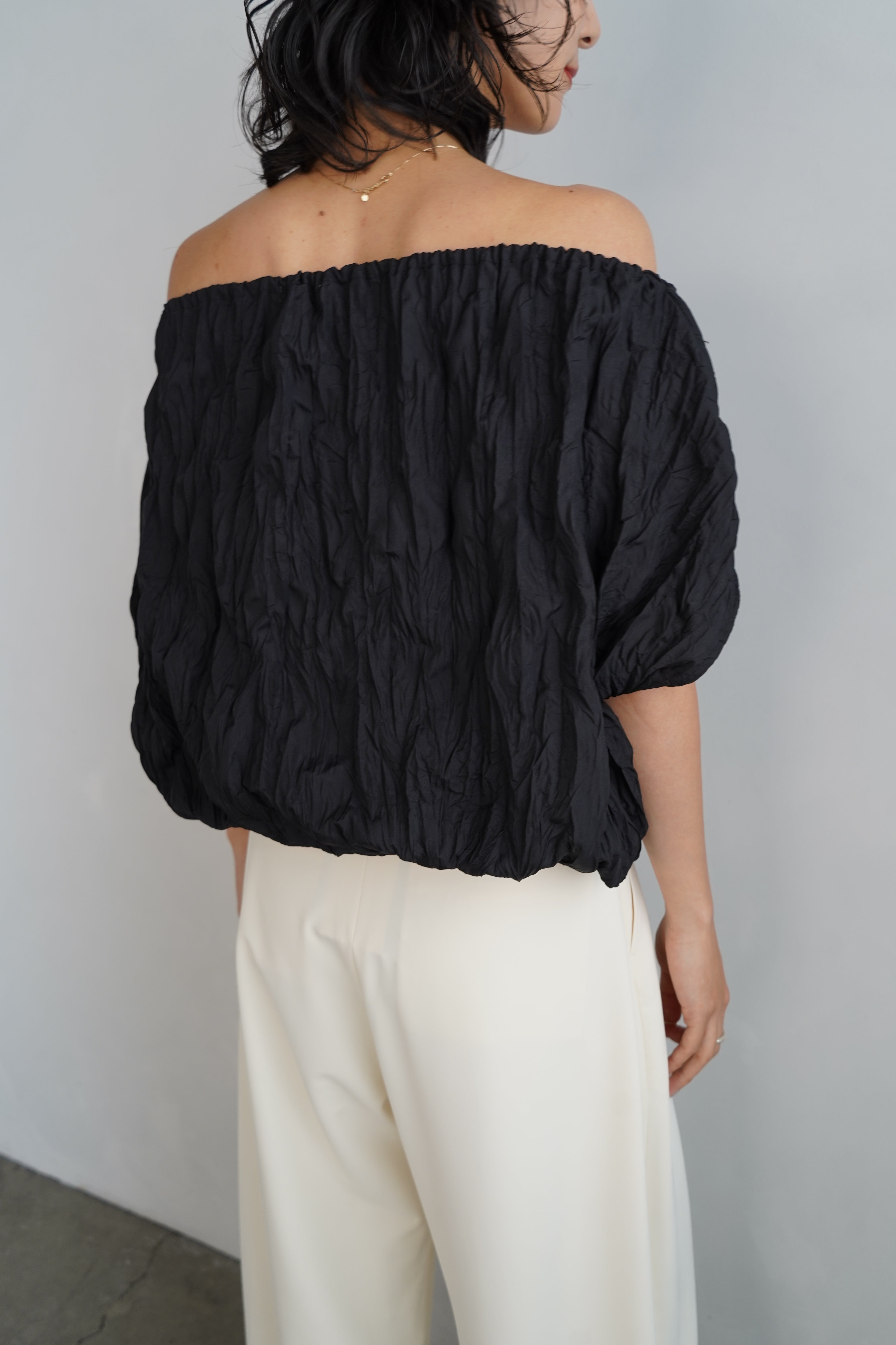 【saaaxx】＆her Balloon Top /バルーントップス Balloon Top / BLACK -8月18-21日発送- – &her