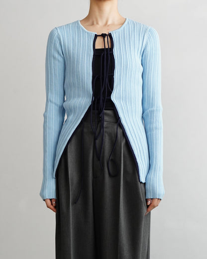 Contrast Cardigan / BLUENAVY
