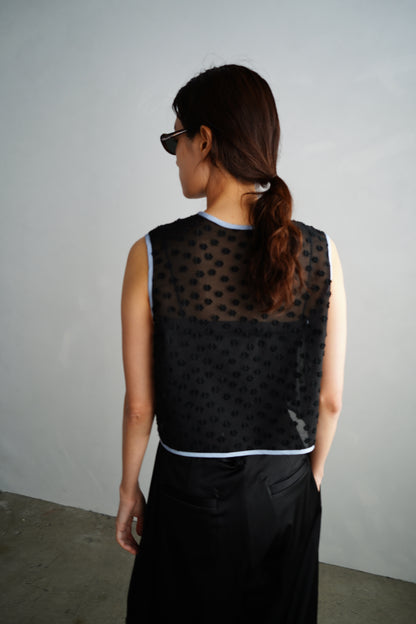 Cut Lace Vest / BLACK -5月1日発送-