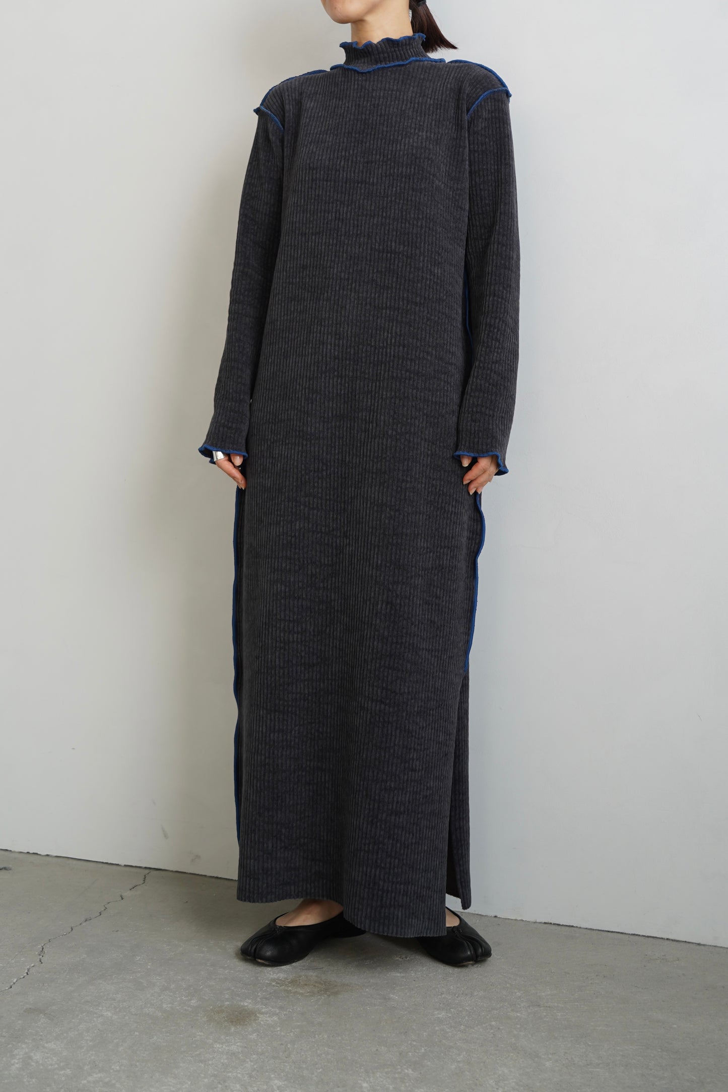 【Restock】Smooth Rib Onepiece / CHARCOAL -11月25-30日発送-