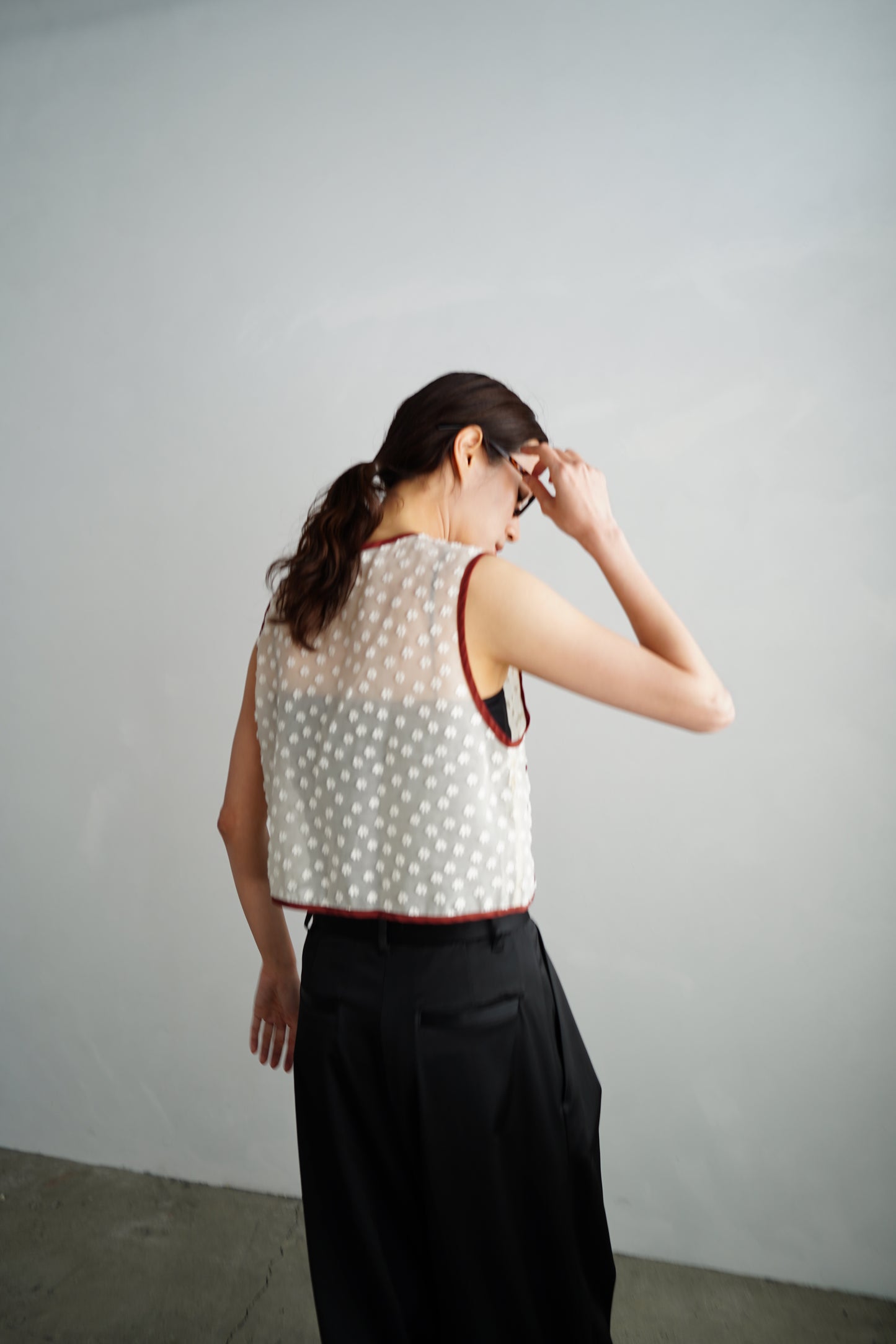 Cut Lace Vest / CREAM -5月1日発送-