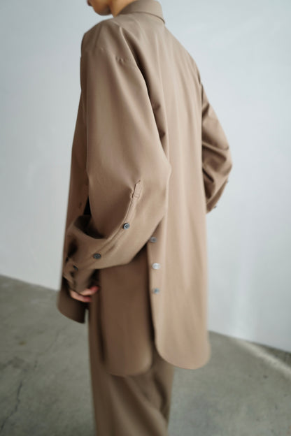 Side Button Shirts / BROWN -10月17日発送-