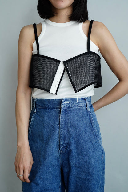 Double Mesh Cami / BLACK