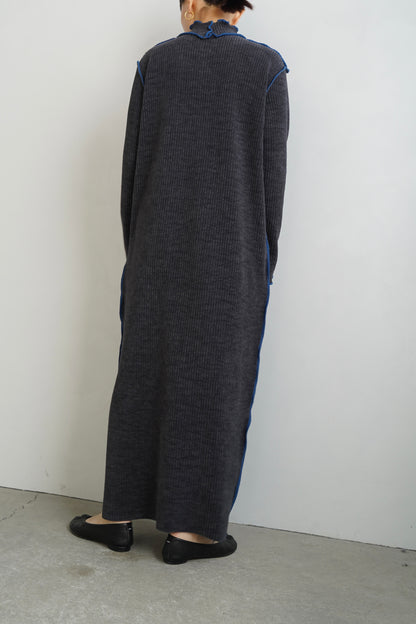 【Restock】Smooth Rib Onepiece / CHARCOAL -11月25-30日発送-