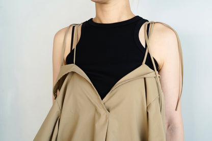 Typewriter Arrange Dress / BEIGE -6月25-30日発送-