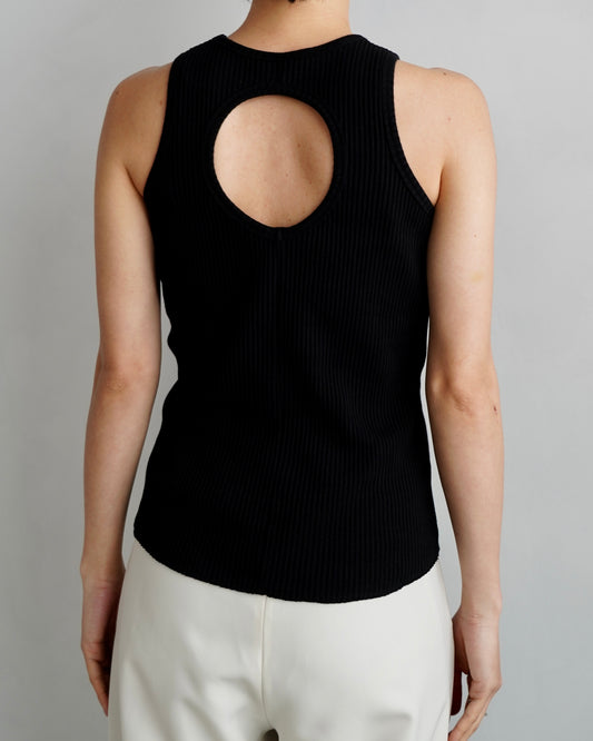 Back Round Tank / BLACK -3日以内発送-