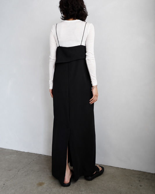 Layered Cami Dress / BLACK