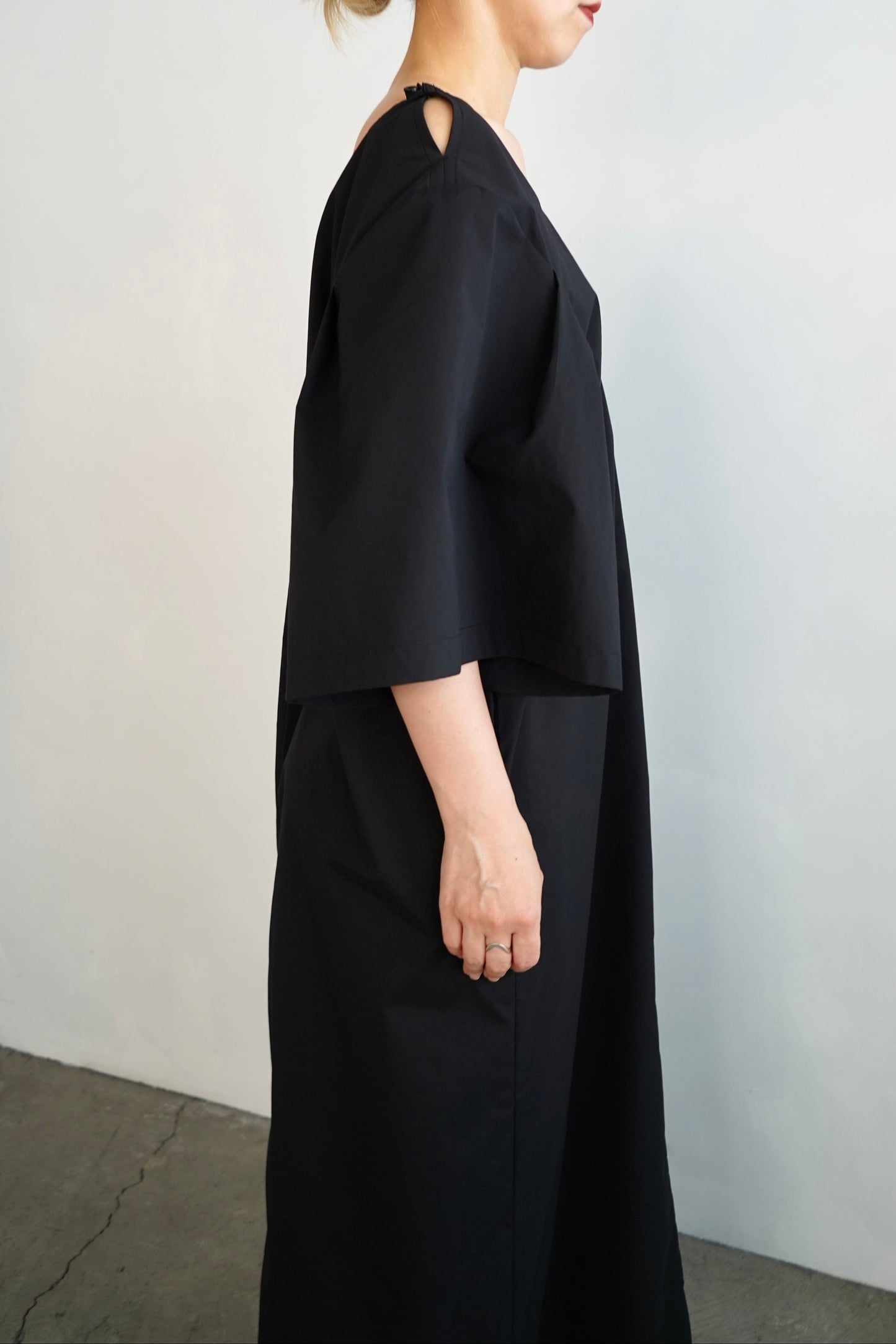 Typewriter Arrange Dress / BLACK -6月25-30日発送-