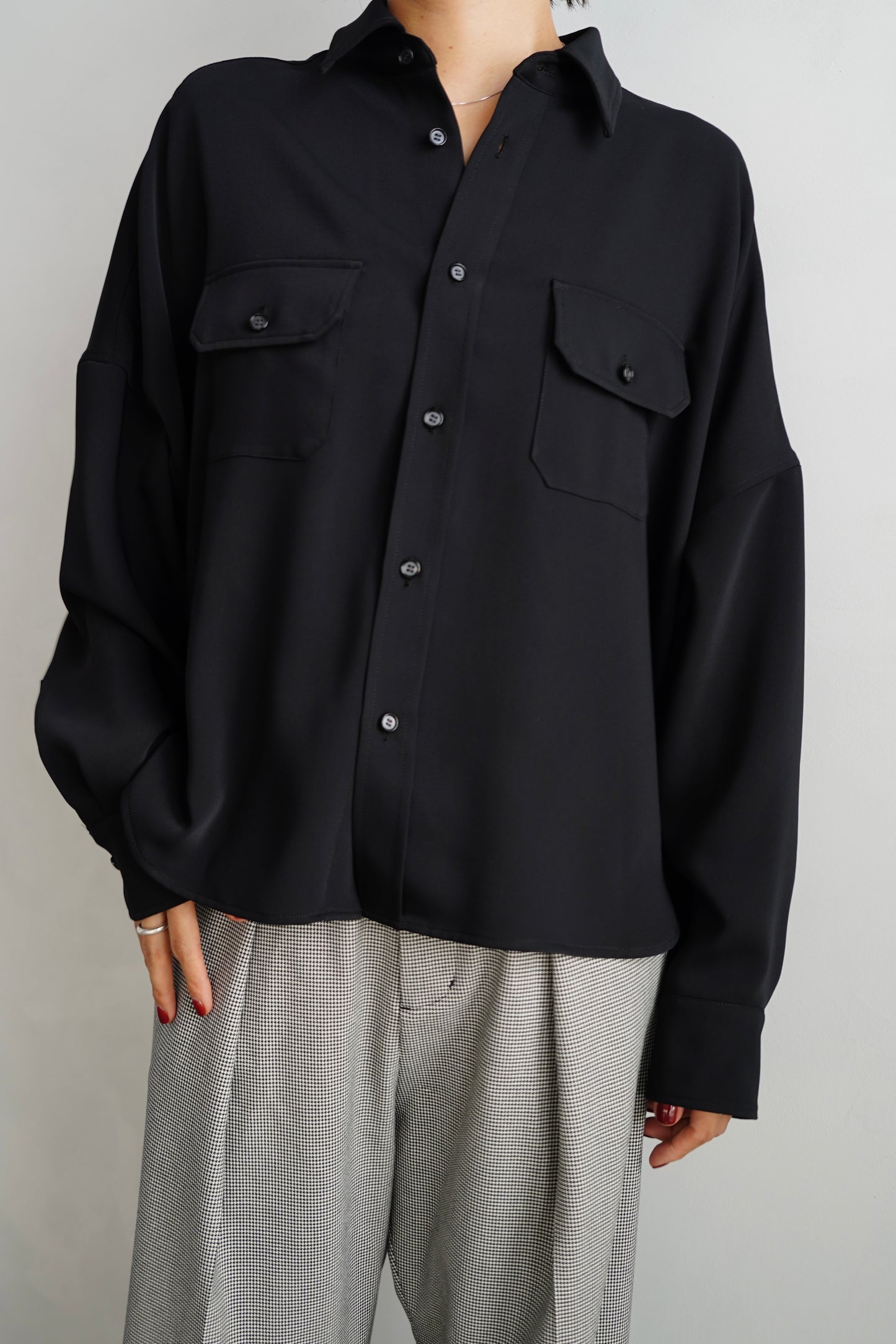 Silky Utility Shirts / BLACK -10月22日発送-