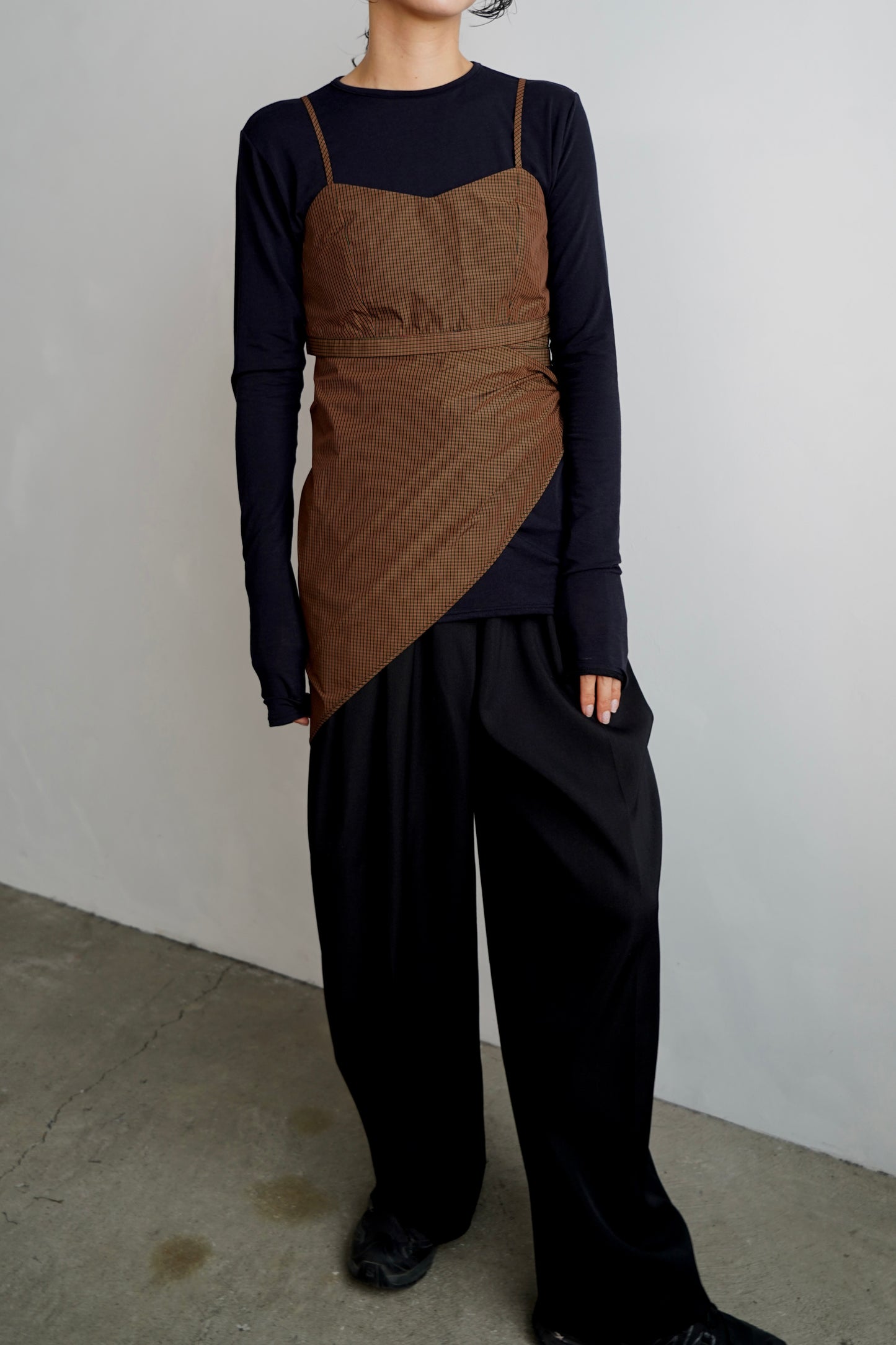 Check Wrap Set / BROWN -9月8-10日発送-