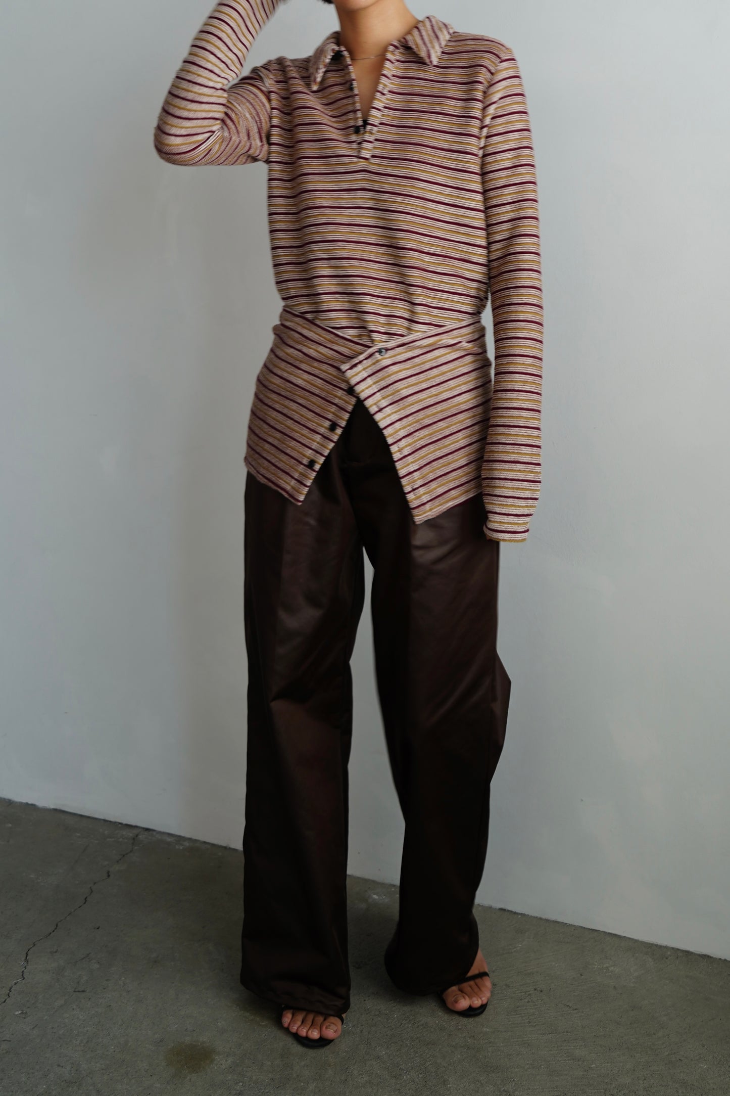 Multi Border Shirts / BROWN