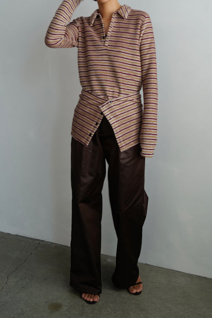 Multi Border Shirts / BROWN