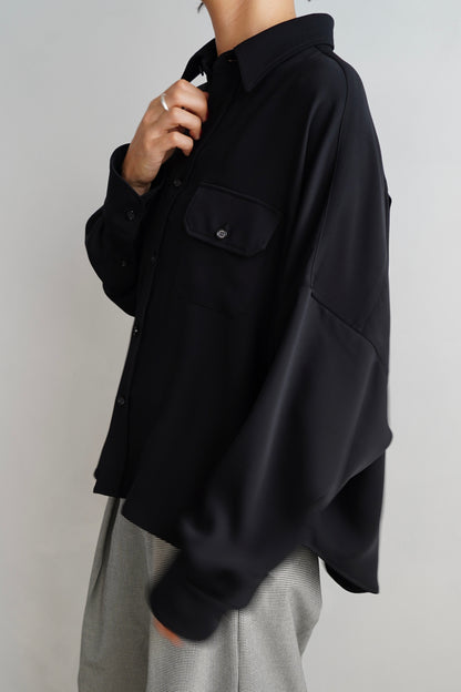 Silky Utility Shirts / BLACK -10月22日発送-