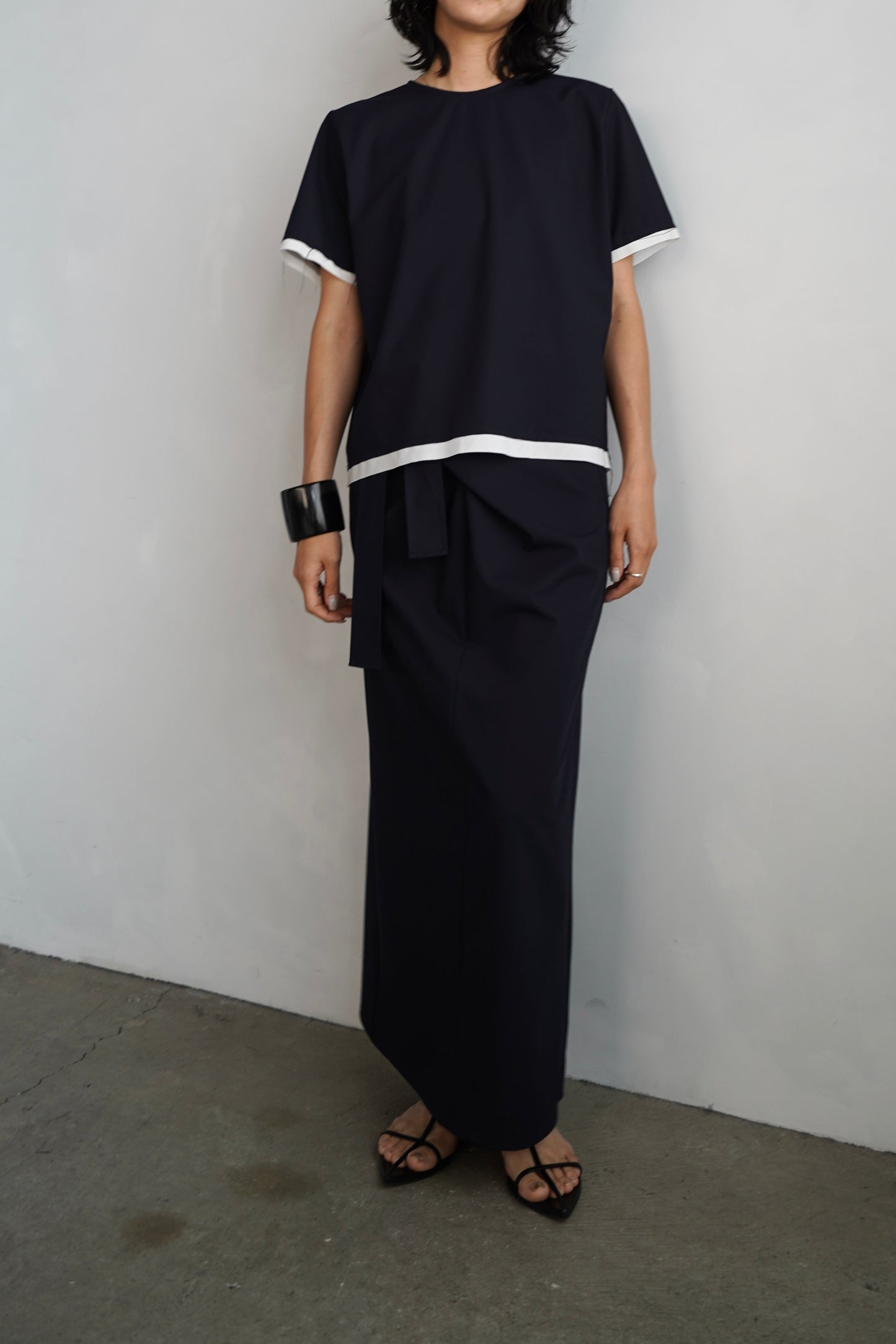 Essential Wrap Skirt / NAVY- 7月10-15日発送-