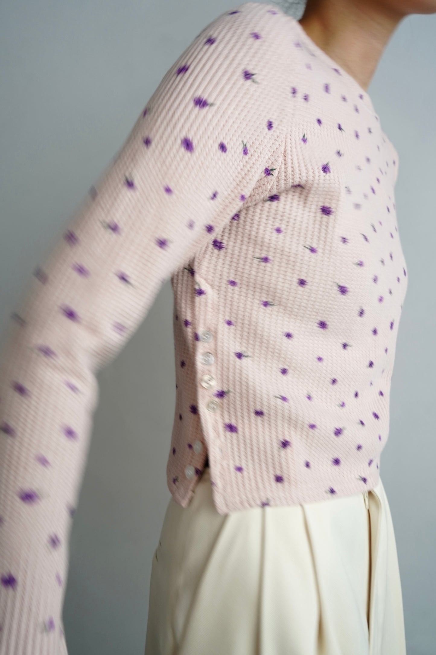 Flower Thermal  Pullover / PINK -10月5-10日発送-