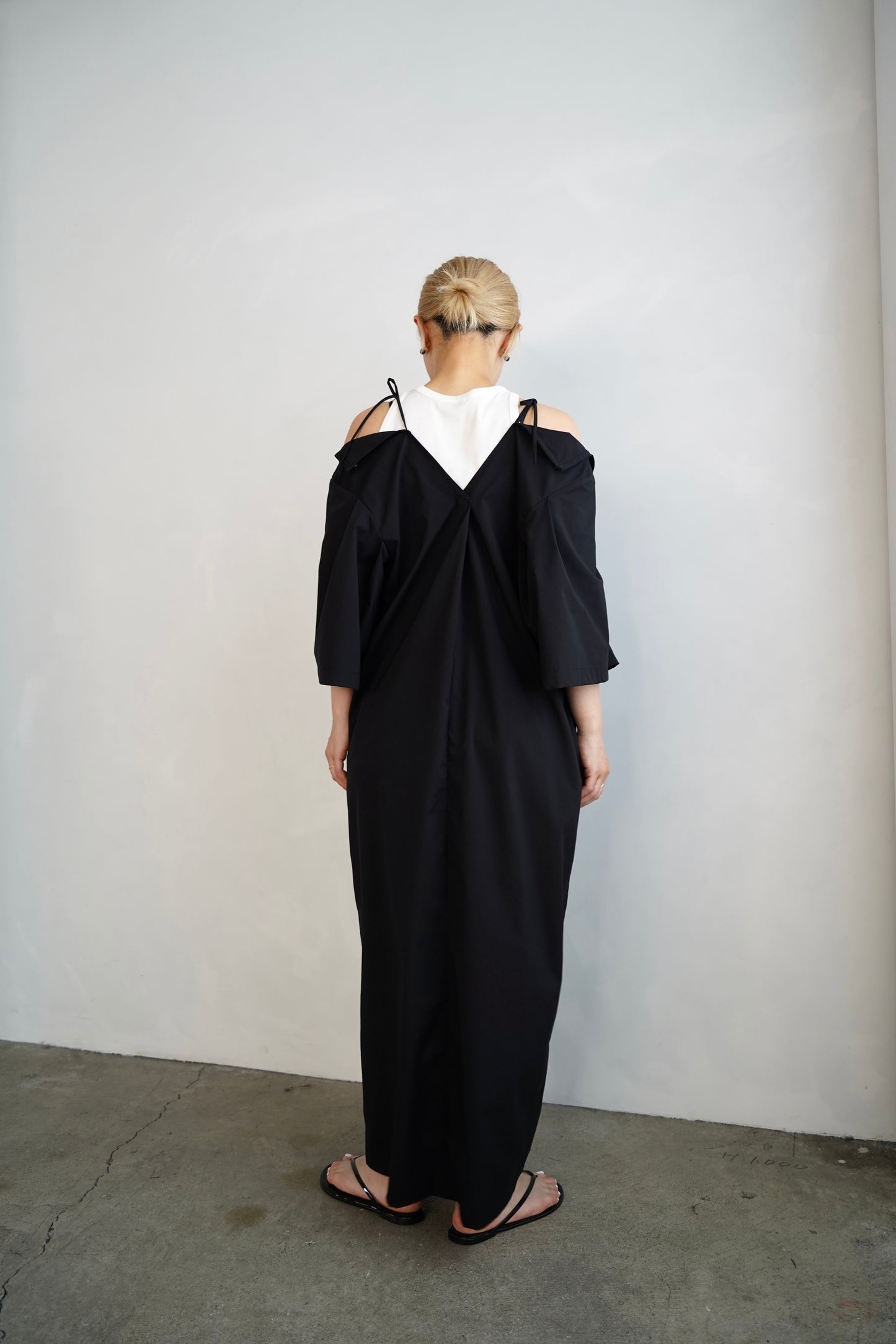 Typewriter Arrange Dress / BLACK -6月25-30日発送-
