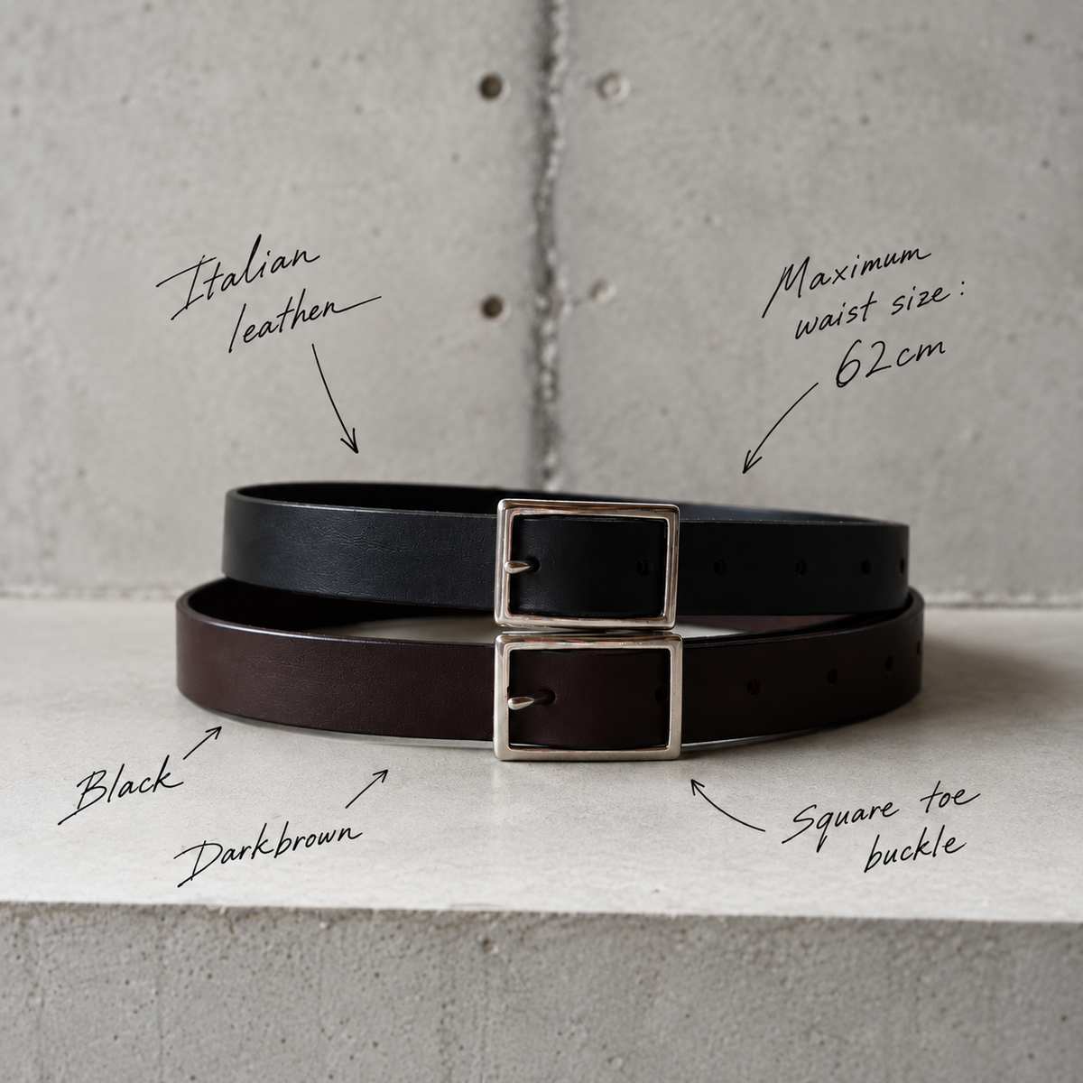 Leather Belt / BROWN -9月30日発送-