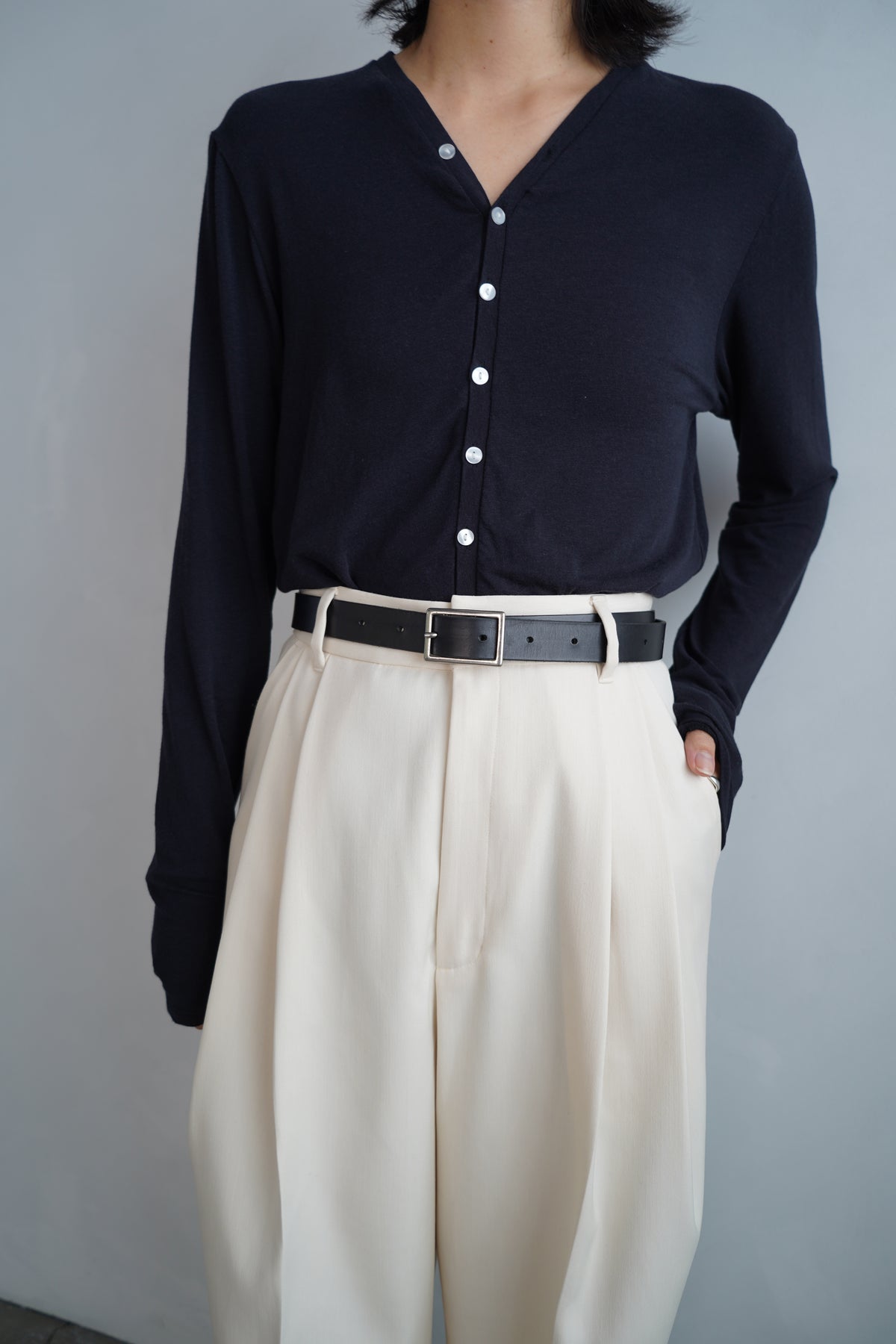 Wool Tuck Pants / OFFWHITE -10月23日発送-