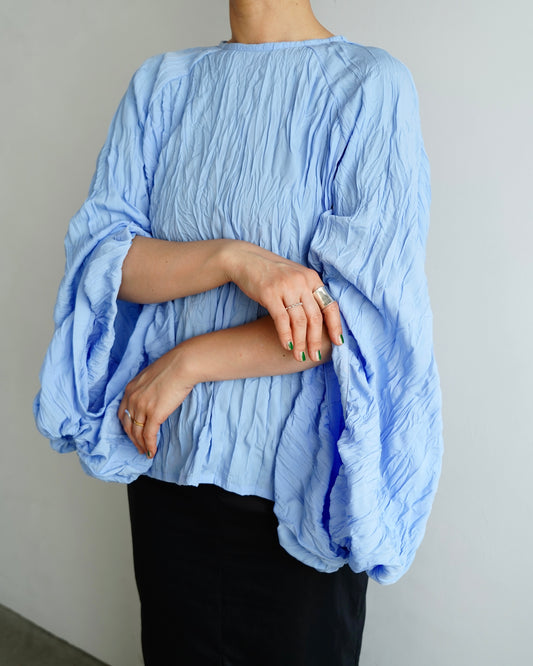 Washer Blouse / BLUE -3日以内発送-