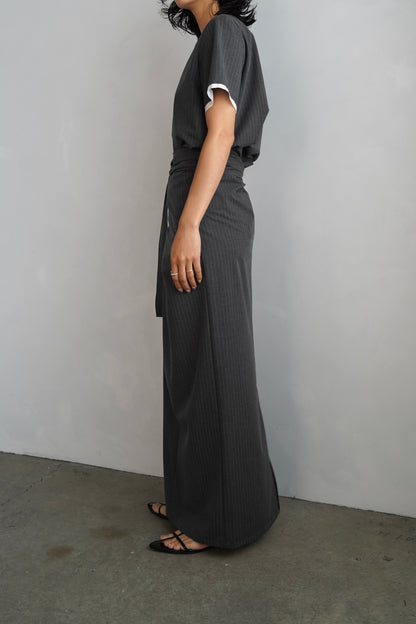 Essential Wrap Skirt / PINSTRIPE -7月10-15日発送-