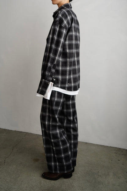 Overlay Check Pants / GRAY -10月13-16日発送-