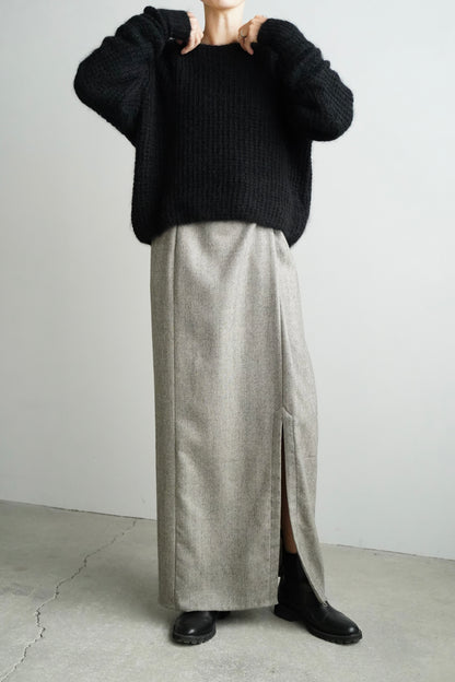 Herringbone Jump Skirt / BEIGE -1月8-10日発送-