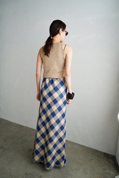 【ラスト1点】Mesh Plaid Skirt / BLUEYELLOW