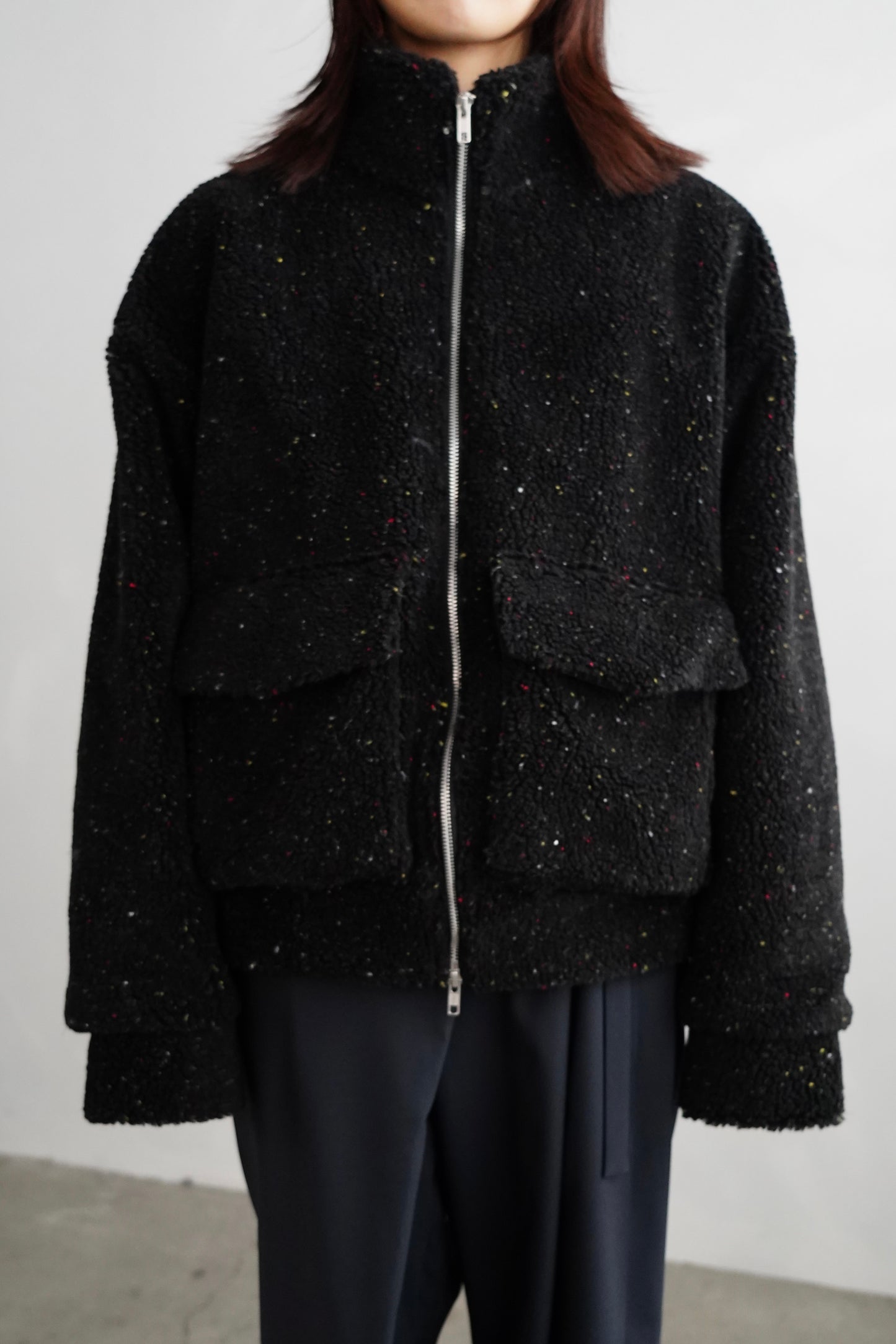 Mix Boa Blouson / BLACK-1月26-30日発送-